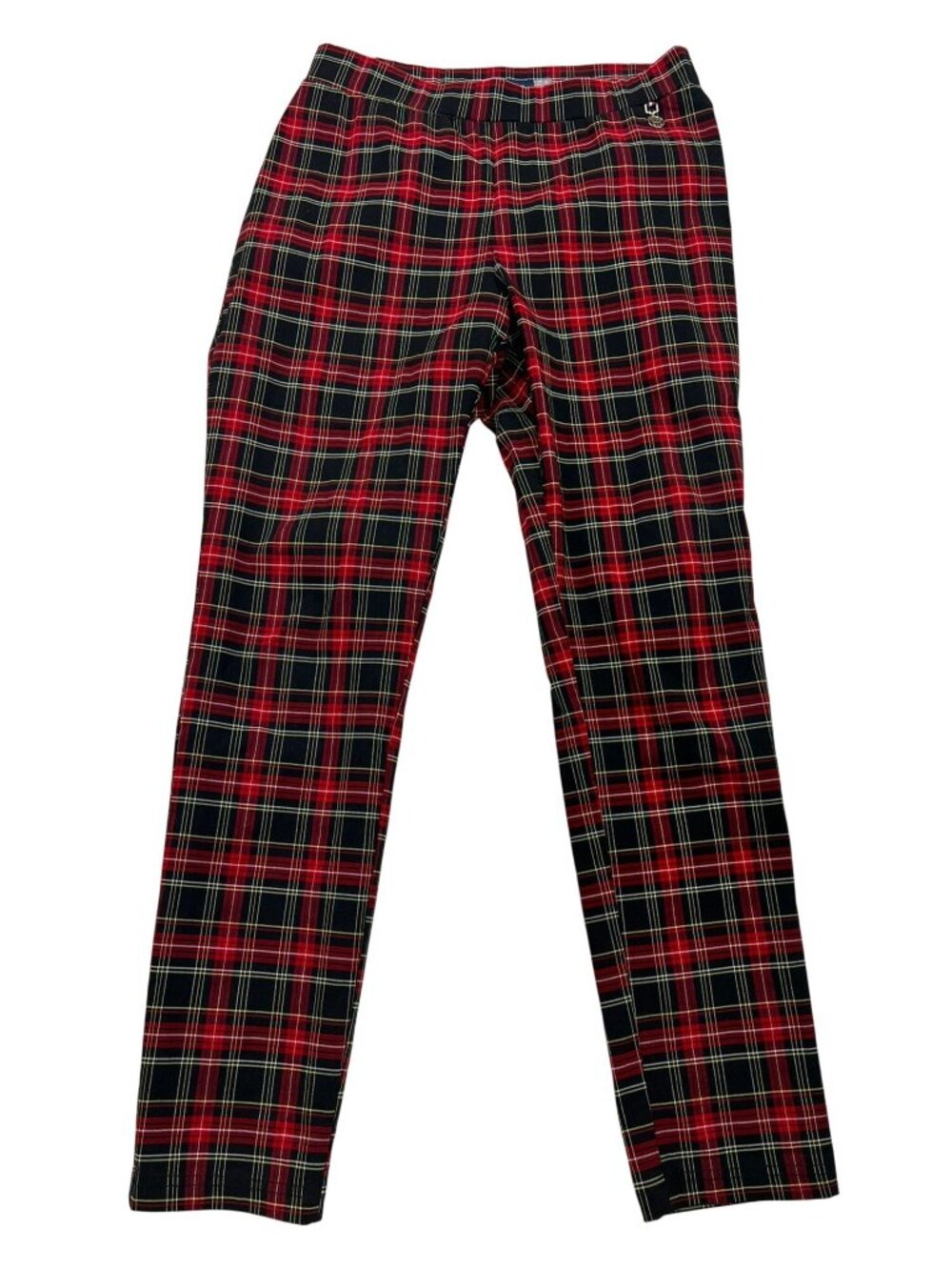 Tommy Hilfiger Youth Red Black Plaid Slim Skinny Pants Size 10 Classic Preppy